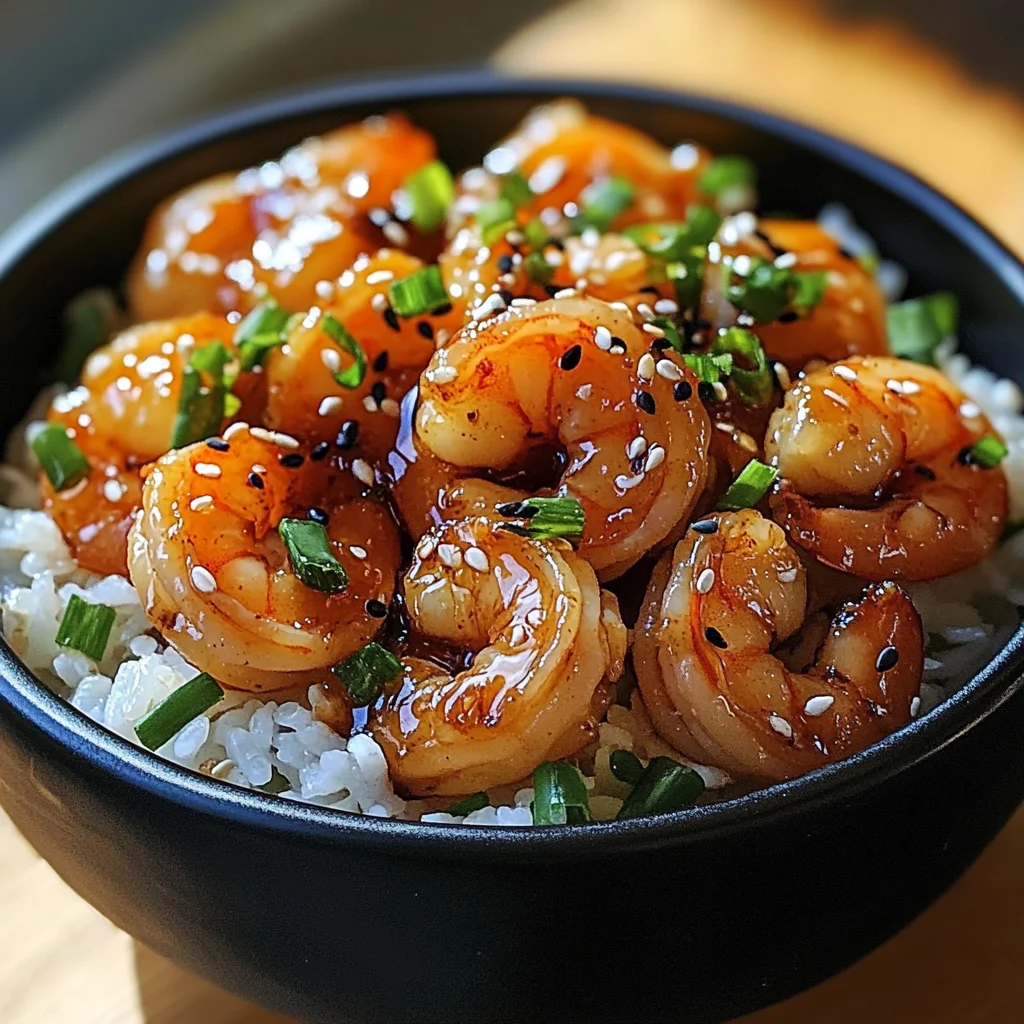 20 Minute Honey Garlic Shrimp & Rice Bowl