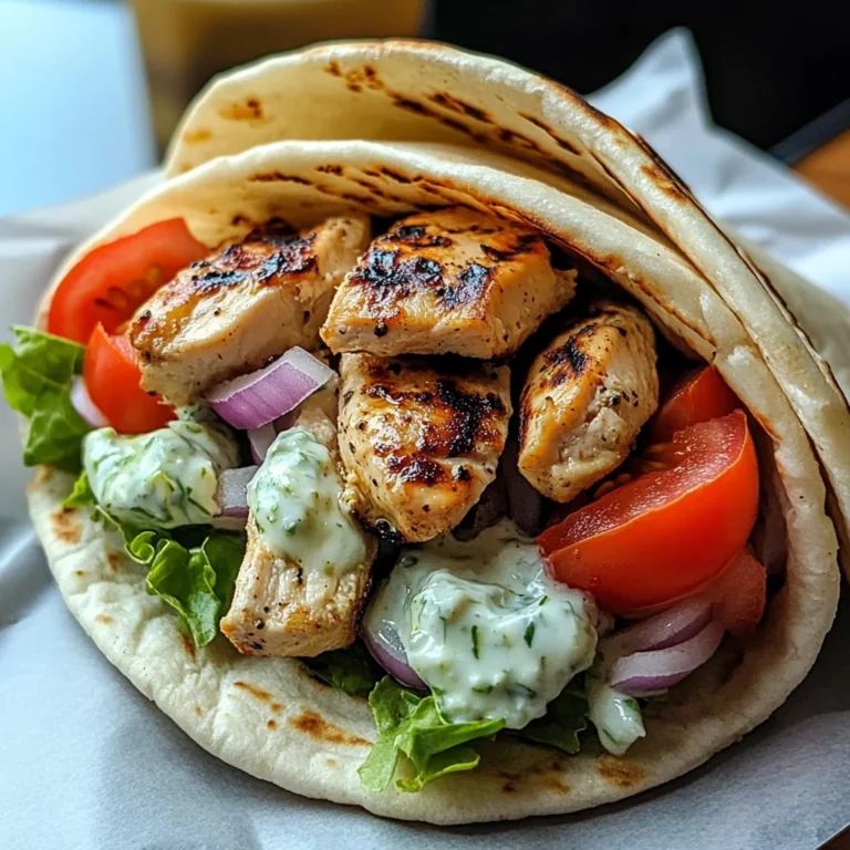 Chicken Pita Gyros with Tzatziki