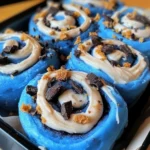 Cookie Monster Cinnamon Rolls Recipe