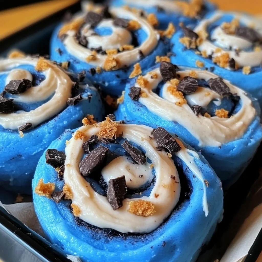Cookie Monster Cinnamon Rolls Recipe