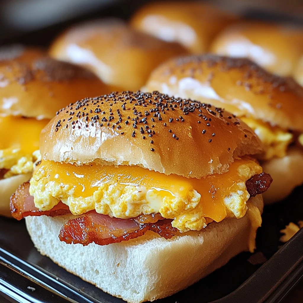 Crack Breakfast Sliders (Turkey Bacon Egg & Cheese)