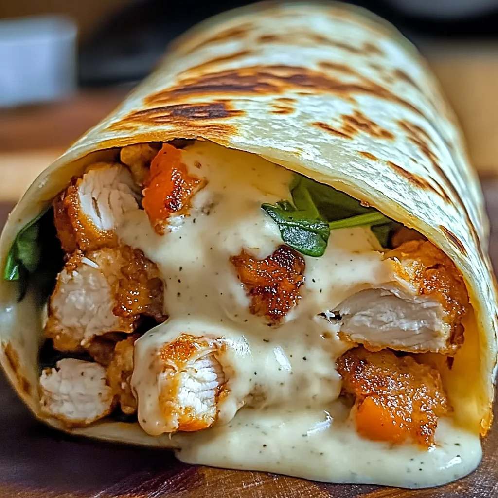 Creamy Chicken Spinach Wraps