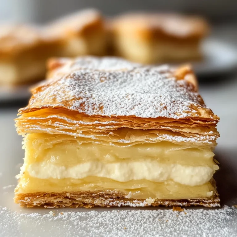 Creamy Vanilla Slice with Flaky Puff Pastry