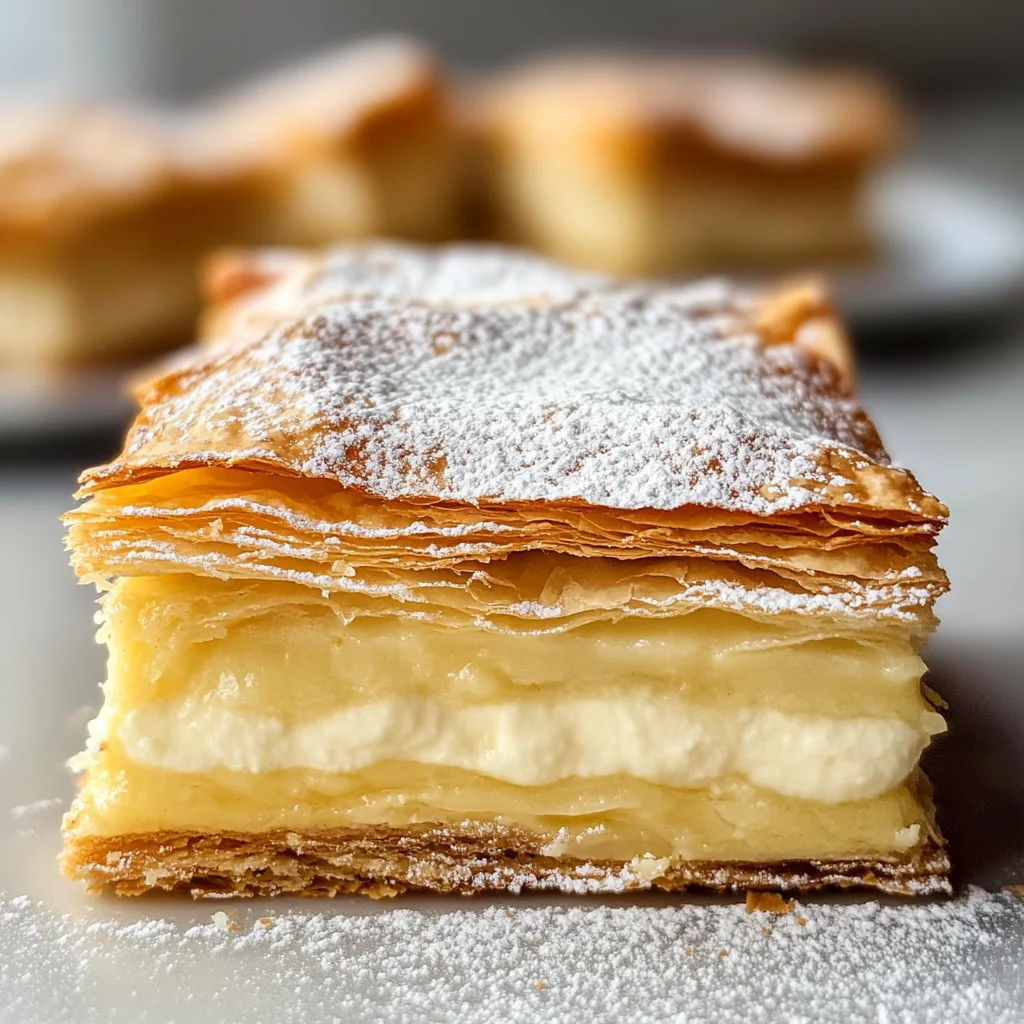 Creamy Vanilla Slice with Flaky Puff Pastry