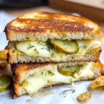 Crispy Dill Pickle Grilled Cheese Sandwich - theamazingfood