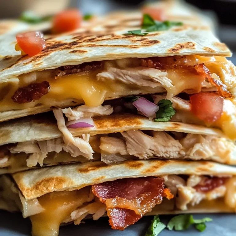 Easy Chicken Turkey Bacon Ranch Quesadilla