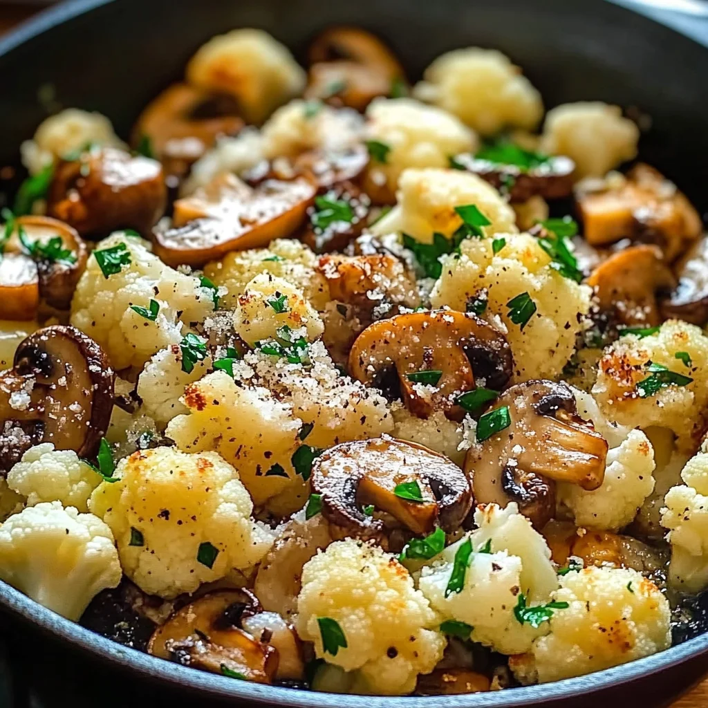 Garlic Cauliflower Mushroom Skillet: Quick & Delicious Dish