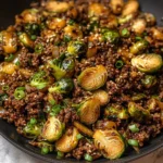 Ground Beef and Brussels Sprouts