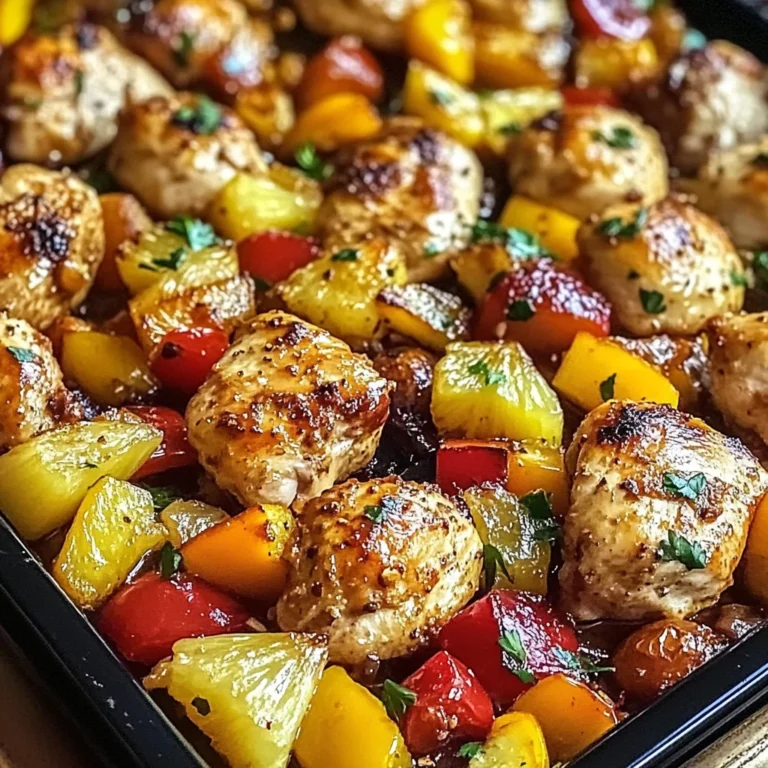 Hawaiian Chicken Sheet Pan Dinner