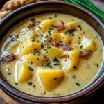 Hearty Cheddar Garlic Herb Potato Soup Recipe