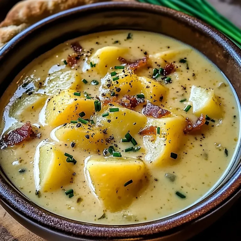 Hearty Cheddar Garlic Herb Potato Soup Recipe