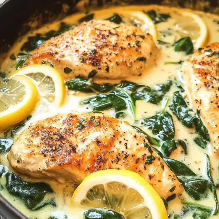 Lemon Parmesan Spinach Chicken