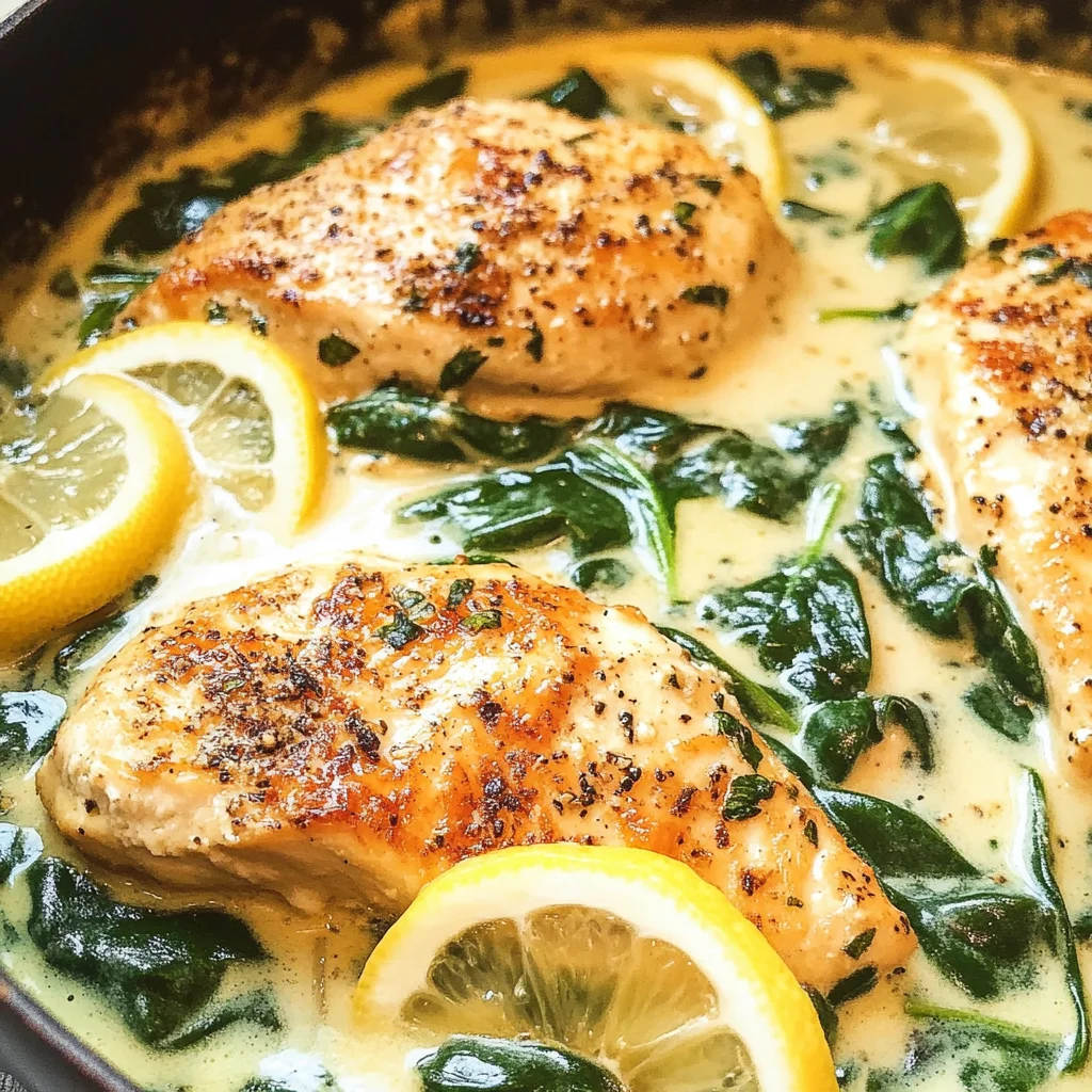 Lemon Parmesan Spinach Chicken