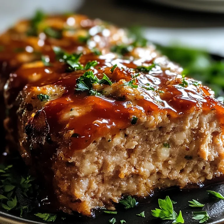 Melt-in-Your-Mouth Garlic Parmesan Chicken Meatloaf