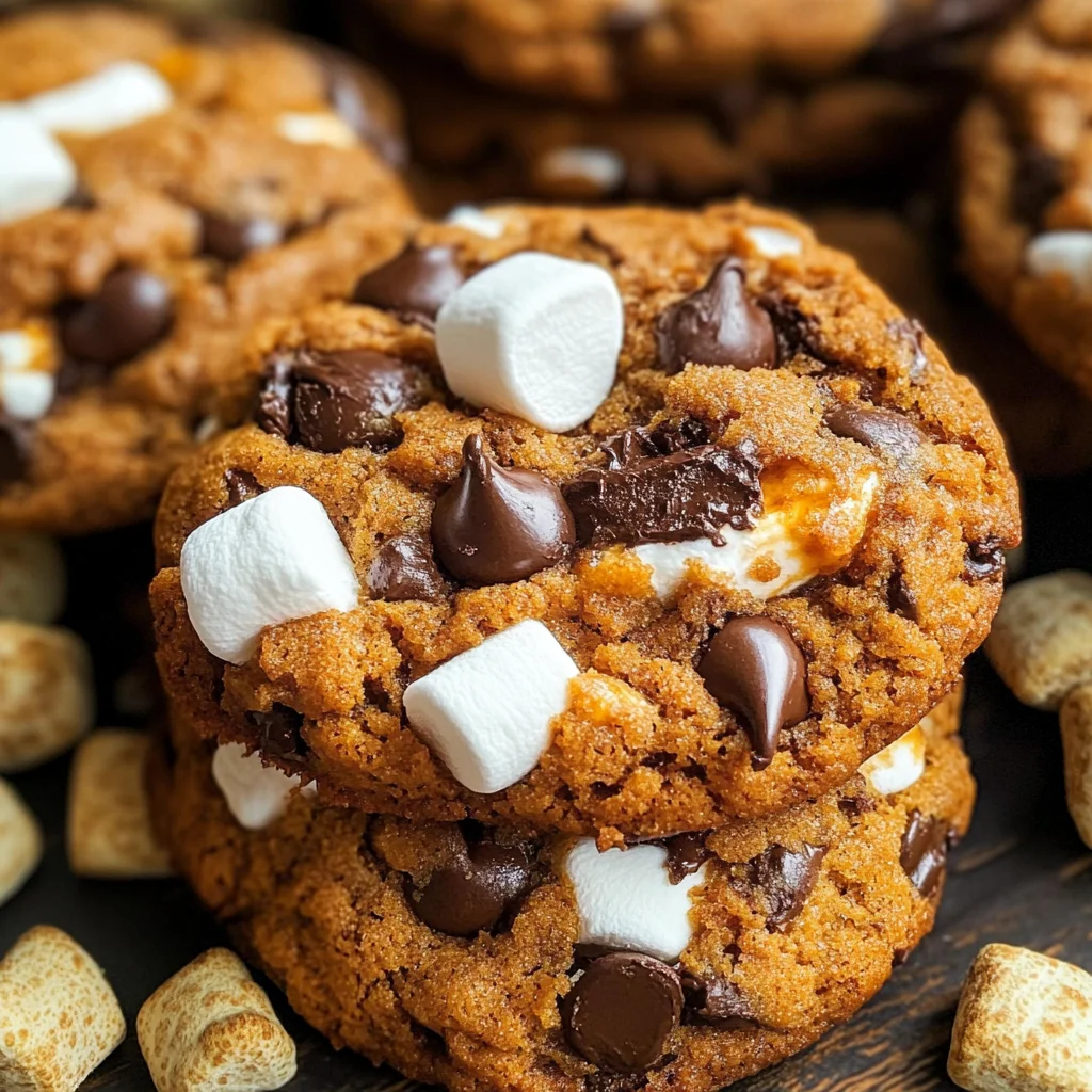 Pumpkin S'mores Cookies