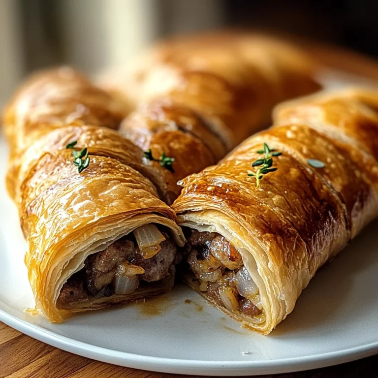 Savory French Onion Sausage Rolls