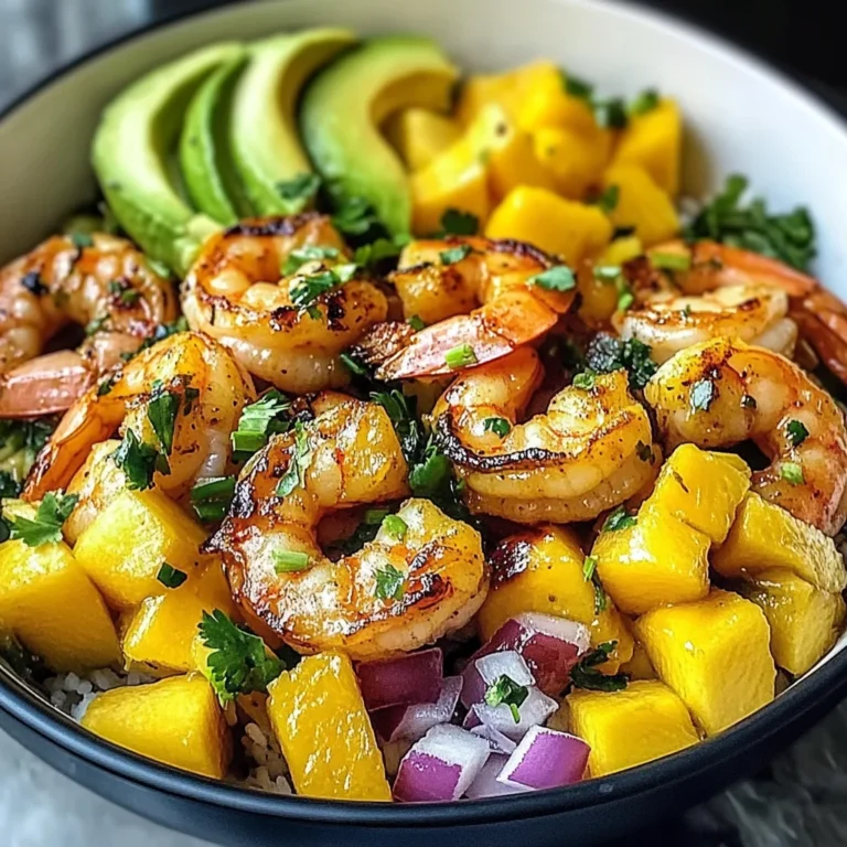 Shrimp Avocado Mango Bowls