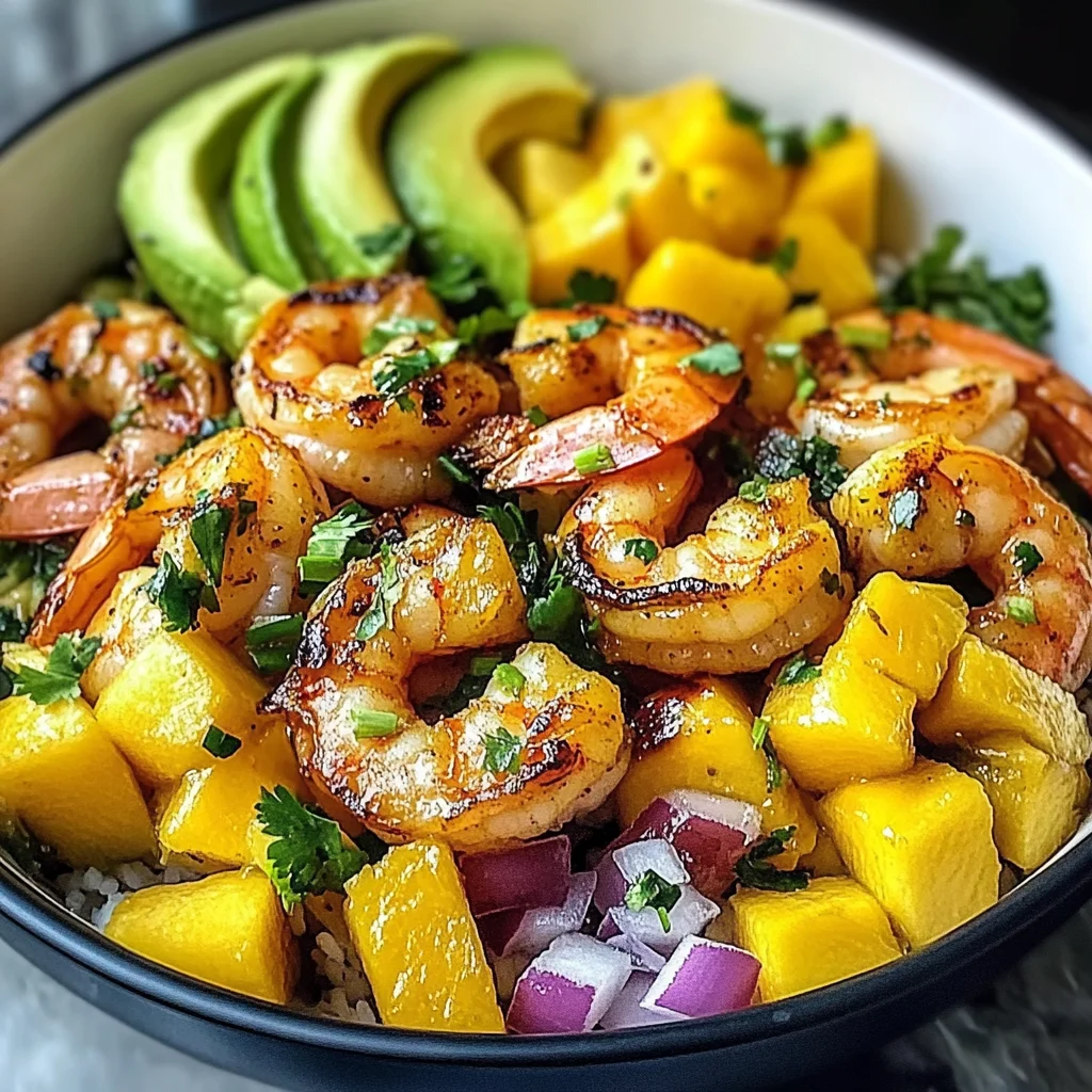 Shrimp Avocado Mango Bowls