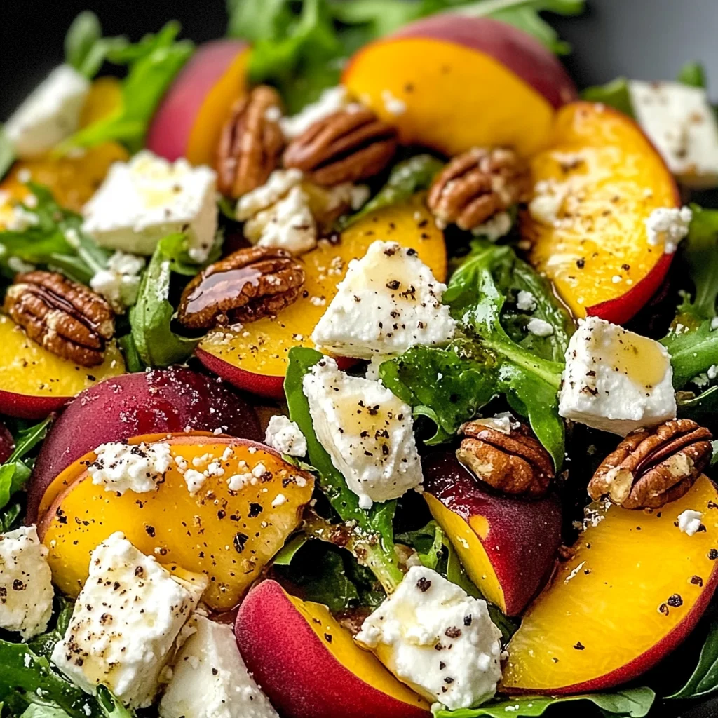Simple Peach Feta Salad