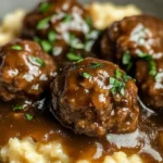 Tasty Slow Cooker Salisbury Steak Meatballs Recipe