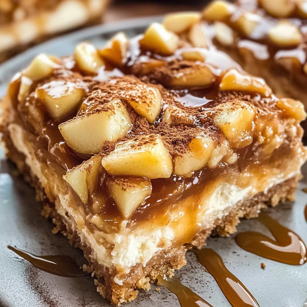 Caramel Apple Cheesecake Bars