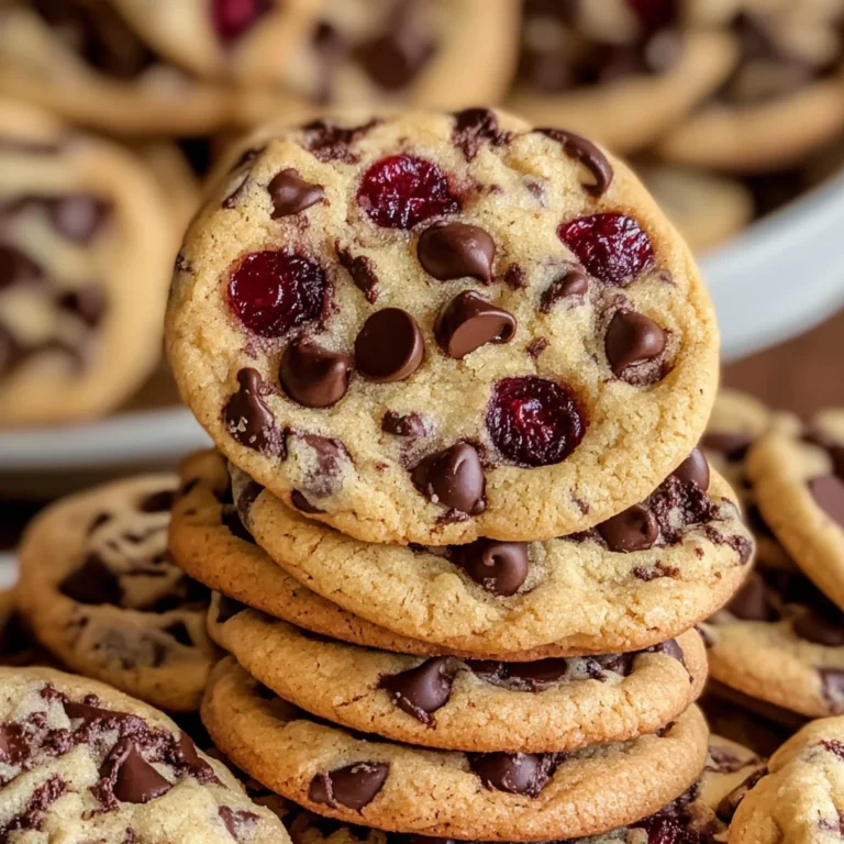 Cherry Chocolate Chip Cookies with Mocha Chips