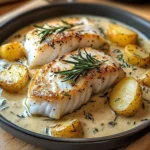 Cod & Potatoes in Rosemary Cream Sauce