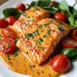 Creamy Roasted Red Pepper Salmon Recipe - Delicious & Easy