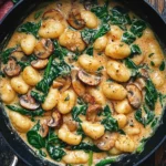 Creamy Spinach and Mushroom Gnocchi (One-Pan, 20 Minutes)