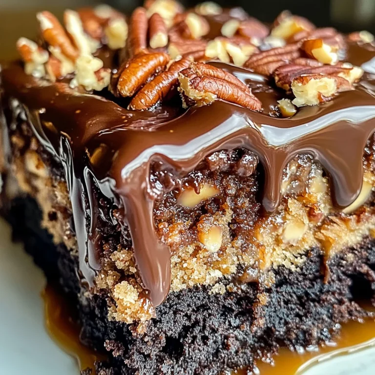 German Chocolate Poke Cake