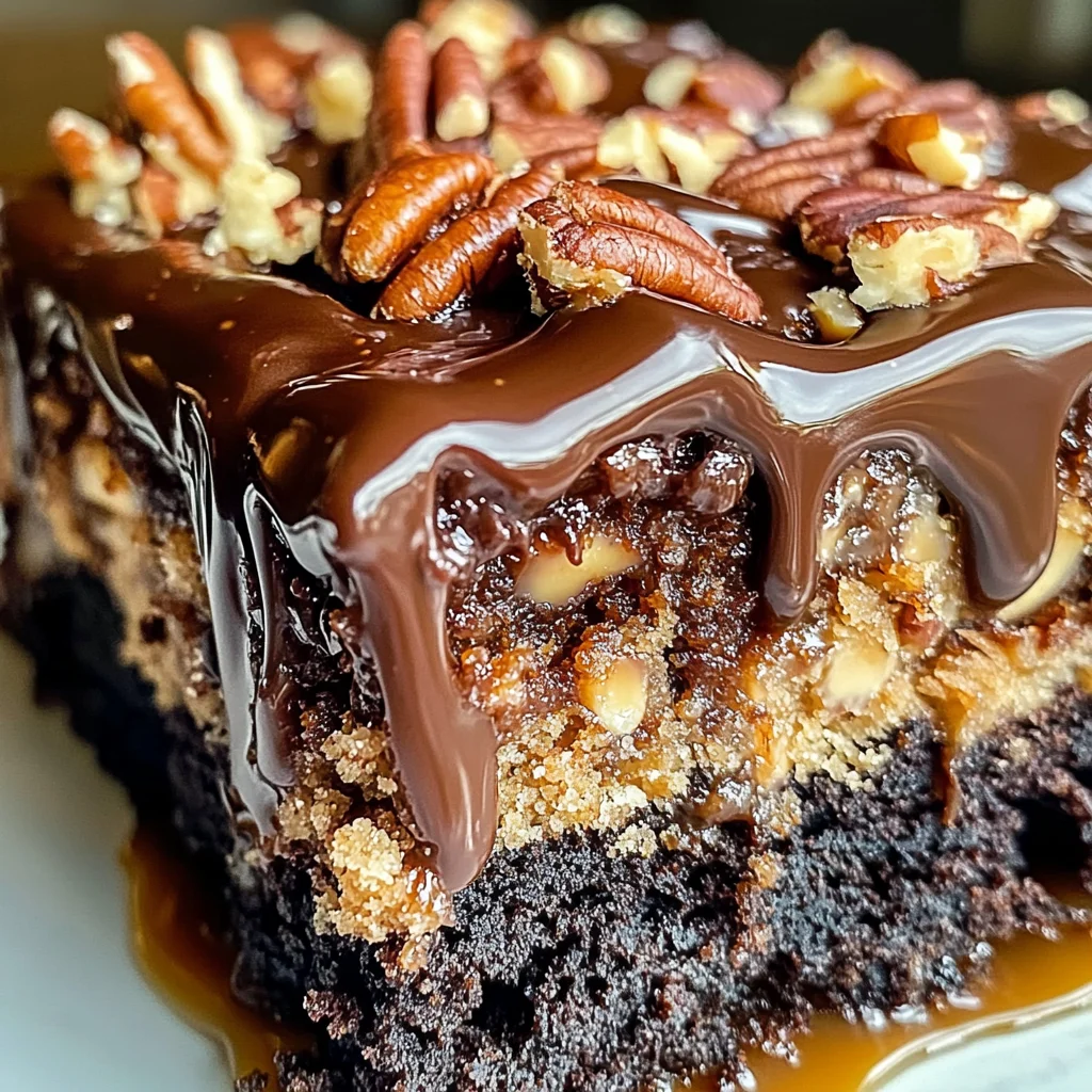 German Chocolate Poke Cake