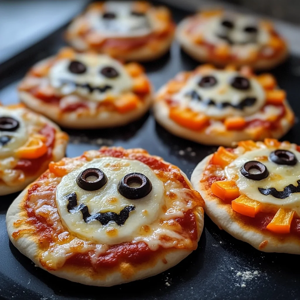 Halloween Mini Pizzas