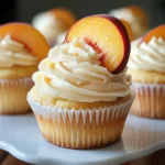 Honey Peach Cream Cheese Cupcakes