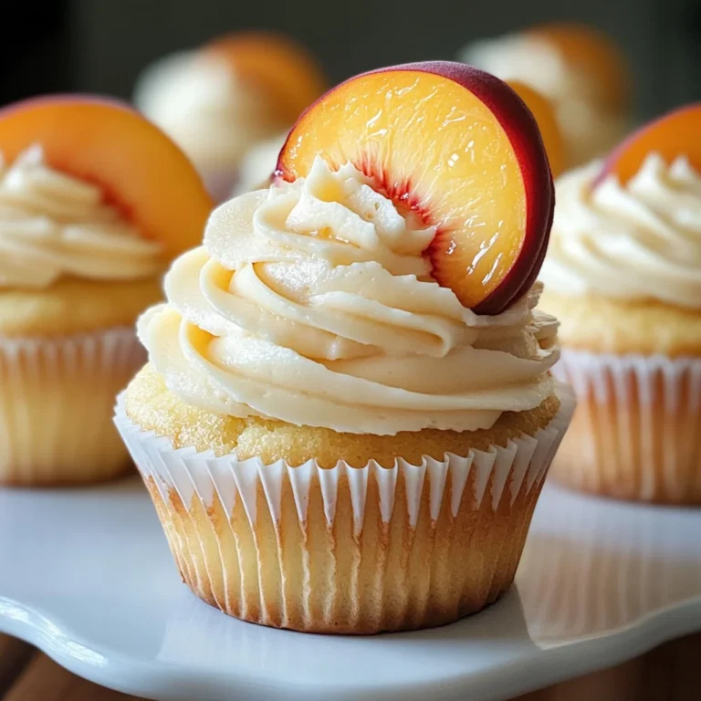 Honey Peach Cream Cheese Cupcakes