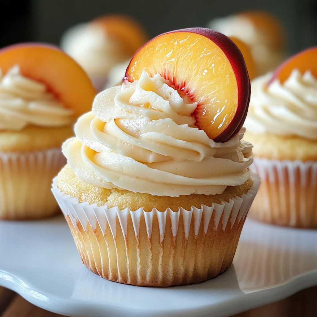 Honey Peach Cream Cheese Cupcakes
