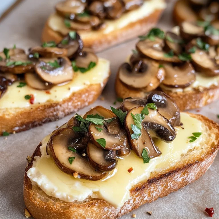 Mushroom & Brie Crostini