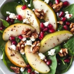 Pear, Pomegranate and Spinach Salad