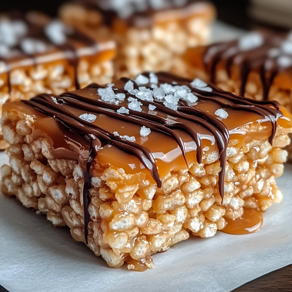 Salted Caramel Rice Krispie Treats: A Sweet & Salty Indulgence