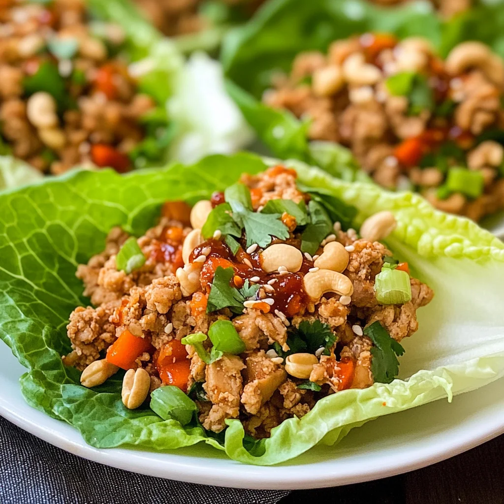 Thai Chicken Lettuce Wraps