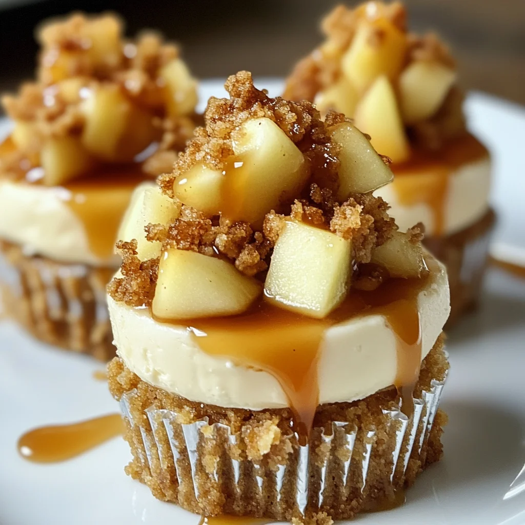 Apple Crisp Mini Cheesecakes