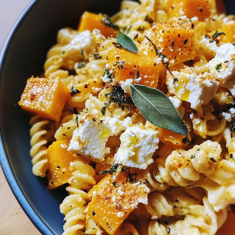 Baked Feta and Butternut Squash Pasta with Sage and Garlic