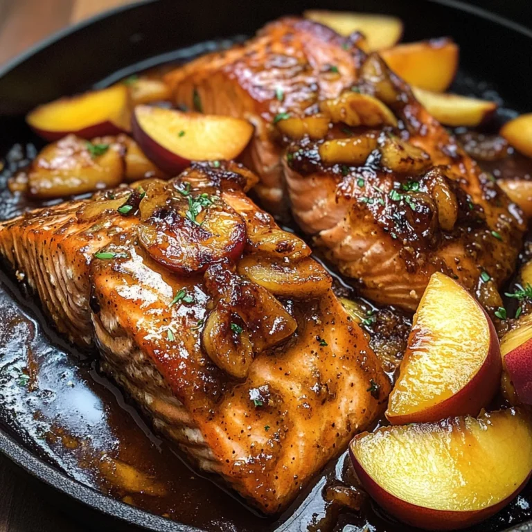 Bourbon Peach Roasted Salmon