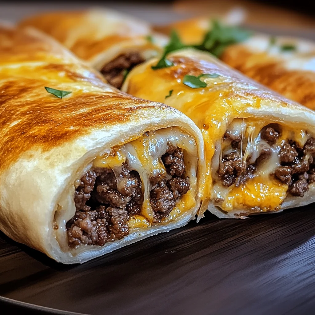Cheesy Garlic Beef Roll-Ups