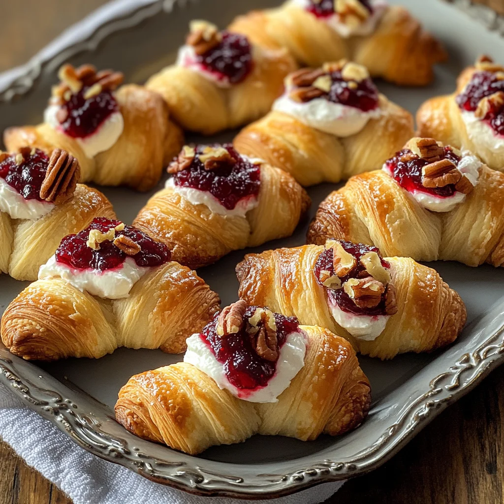 Cranberry Cream Cheese Crescent Bites