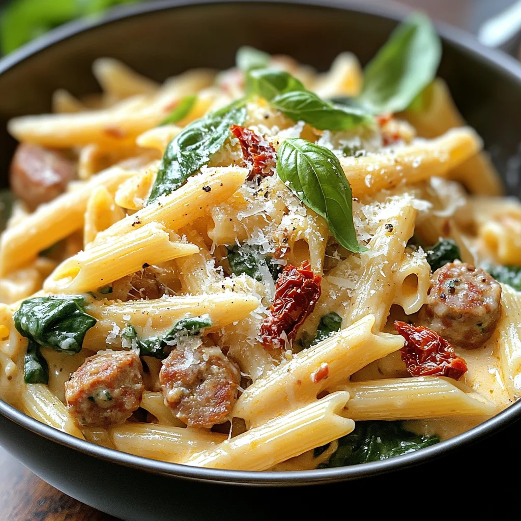 Creamy Tuscan Sausage Pasta