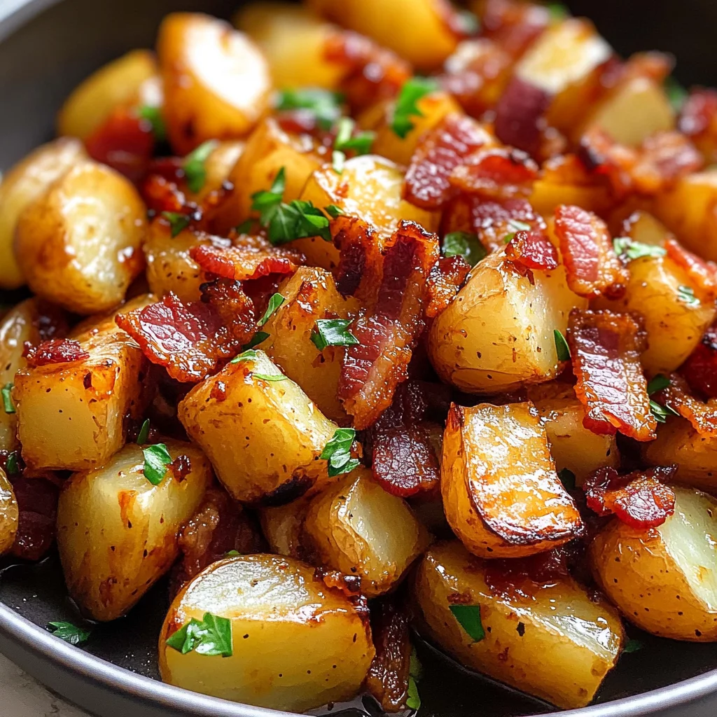 Crispy Bacon Honey Roasted Potatoes