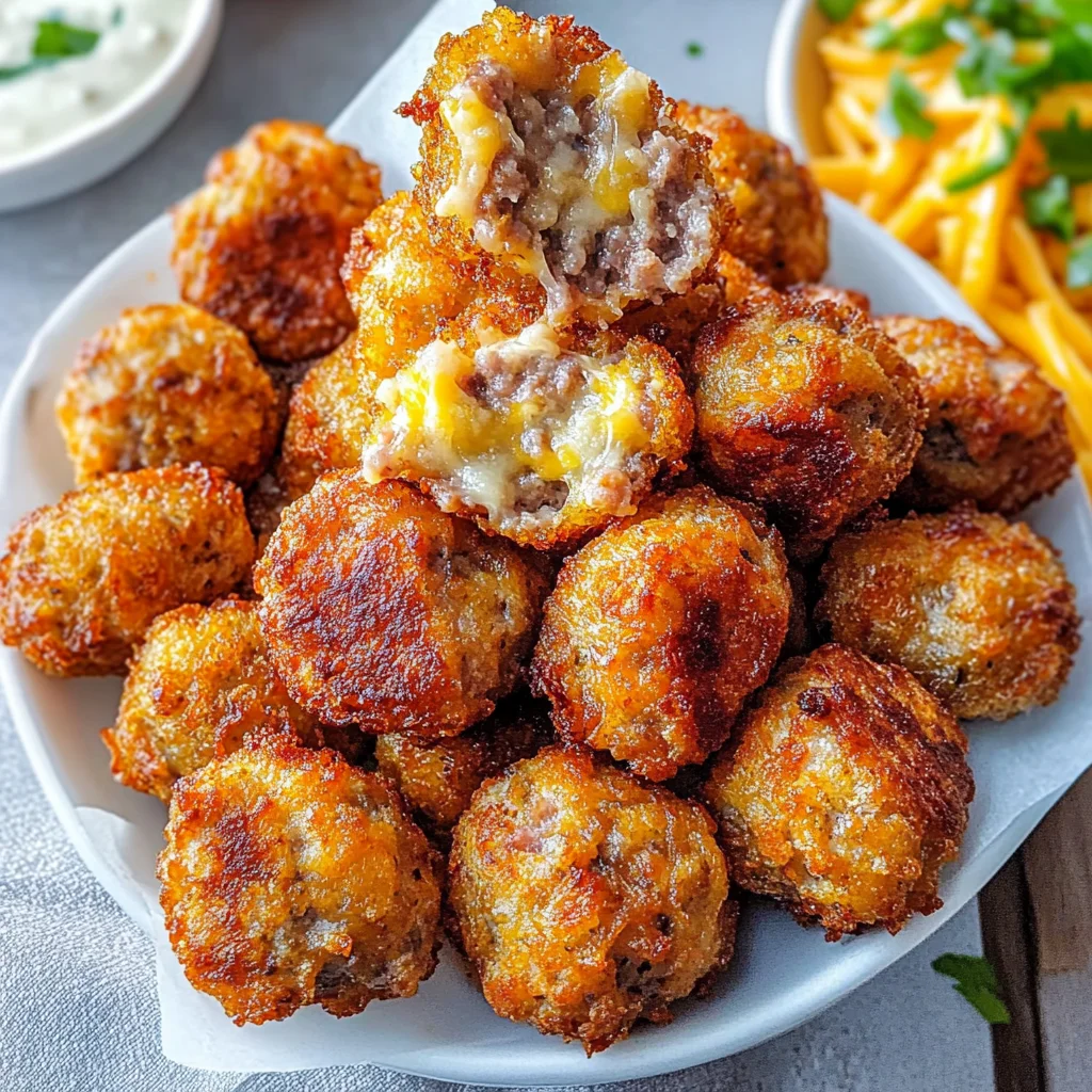 Crispy Hashbrown Sausage Bites