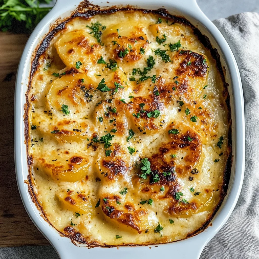 Dad’s Creamy & Cheesy Au Gratin Potatoes
