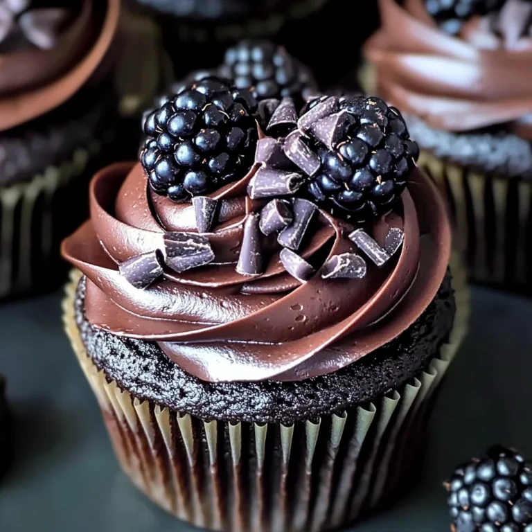 Dark Chocolate Blackberry Cupcakes: Indulge in a Decadent Dessert Delight