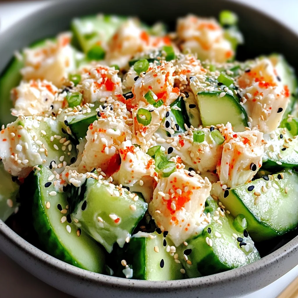 Easy California Roll Cucumber Salad